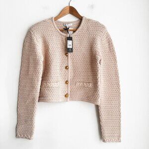 Rebecca Minkoff Light Beige Classic Cardogan Jacket L